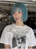 レイヤーボブ×ミントブルー