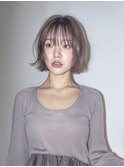 レイヤーぱっつんボブ