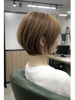 ハイプ(hipe)&nbsp;ハイライト×丸みショートボブ【白髪ぼかしにもオススメ☆】