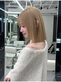 ベージュ/レイヤーカット/ハッシュカット/栄/ボブ