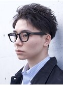 ビジネスショートツーブロックフェードスパイキーショート短髪