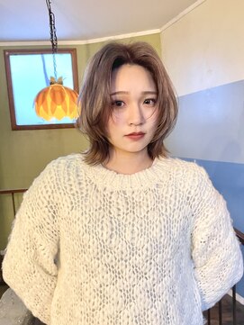 プライベートサロン キッテ(private salon kitte.) レイヤーボブ×ラベンダーグレージュ