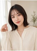 くびれボブ 波巻き ウェーブボブ 切りっぱなし ボブ縮毛