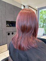 アース 南福島店(HAIR&MAKE EARTH) くびれミディアムレイヤー×ピンクカラー