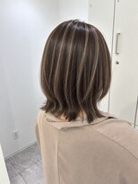 グラムヘアー(GLAM HAIR) くびれボブ×ハイライト