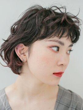 カッファ 東銀座(CUFFA) 【CUFFA】無造作カールデザインカラー大人ボブ東銀座築地新富町