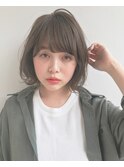 【佐藤健太郎】カーキグレージュ小顔エアリーウェーブボブ