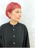 ピーチピンク×ショート