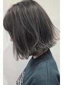 アッシュベージュ×骨格補正ショート