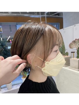 ファイブバイジエクト 堀江(FIVE by The Ect) ショートカット/ベージュデザイン/フェイスフレーミング