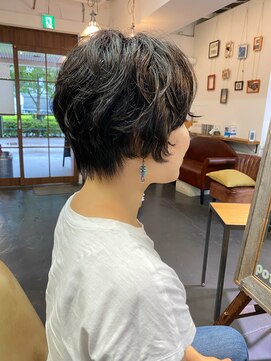 ポタム 東中野(potamu) ショートボブにパーマ