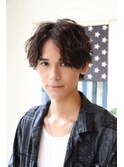 ニュアンスウェーブパーマ センターパート