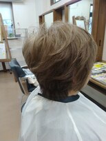 ヘアーファイン(hair-fine) ポイントパーマ+グレイカラー