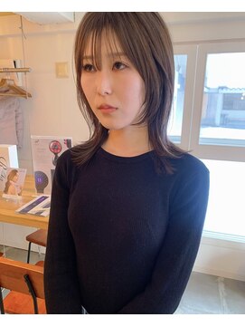 ドルセプラタ(Dulce plata) 似合わせカット小顔レイヤー×ココアグレージュ艶カラー20代30代