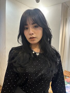 ノラキチジョウジ(NORA KICHIJOJI) レイヤーレイヤーカットお顔まわりレイヤー暗髪ヘア