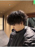 ツイストスパイラルパーマメンズウルフスパイラルミックス