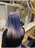 パープルシルバー×ネイビー
