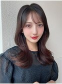 後れ毛が可愛い顔周りレイヤー/ナチュラルアッシュ/顔周り
