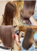 王道ベージュカラーまとめ/ブリーチなしで作る透明感カラー