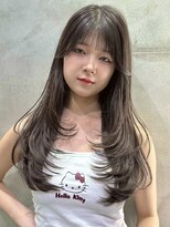 ロンドネートゥル 新潟(Lond naitre)&nbsp;新潟／髪質改善／ミニウルフ／レイヤー／オリーブベージュ