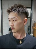 MEN'S/ハイライト×ベリーショート/短髪/フェード