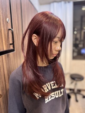 アルマヘア(Alma hair) 【ザクザクレイヤー】ブリーチなしピンク