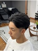 MEN'S HAIR/フェザーショート/刈り上げセンターパート/表参道駅