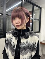 ニコ トウキョウ 渋谷(nico TOKYO)&nbsp;ダブルカラーチェリーレッドピンクブラウン韓国レイヤーロング