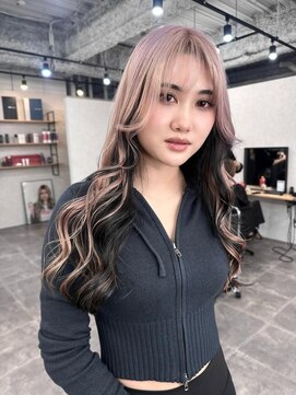 リゲルバイキング(Rigel by KING) ペールピンク×ブラックMIXエクステ