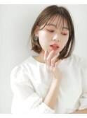 ぱっつんボブ/顔まわりカット/切りっぱなしボブで