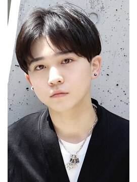 ネイビー(NAVY) ワックスなし　ナチュラルミニセンターパート