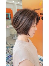 トウカ 南流山店(TOUKA)&nbsp;ショートボブ 白髪ぼかしハイライト オイルケア