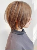 say.ショートボブひし形ショートオリーブグレーアッシュブランド