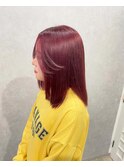 ブリーチ無しダブルカラーチェリーピンクローズピンクピンク髪