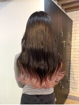 サクラ オモテサンドウ(SAKURA)&nbsp;ホワイトピンクグラデーションカラー/髪質改善/ダブルカラー/