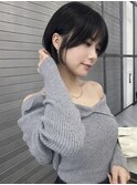 韓国風◎シースルーバングショート×透明感カラー×アッシュ