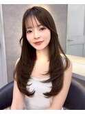 韓国レイヤー/韓国風/ボブ/髪質改善/黒髪/ブリーチなし〔池袋〕