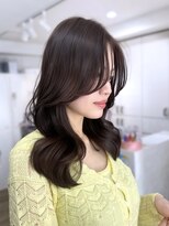 ハピネス クローバー 八木店(Happiness CLOVER)&nbsp;セミロングレイヤー/ダークブラウン/髪質改善