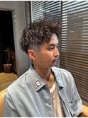 アップバングショート×ピンパーマ/ツイスト【Lond 伊藤メンズ】