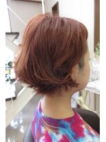 コアフィールフィス(COIFFURE fils) ☆赤髪×刈り上げ☆ふわくしゃ夏ショート