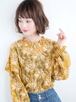 フルーリ(fleuri)&nbsp;☆旬味ボブガール☆遊ばせ束感Cラインショートバング×カール♪