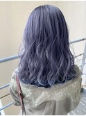 【Zina SAPPORO】ラベンダーカラー×ラインカラー ブルー
