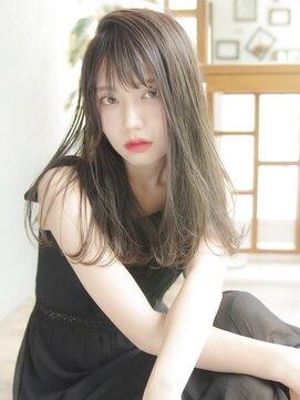 ウィズ 柏店(Wiz) アッシュバレイヤージュカラー×透け感ロング