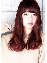 ラミ(L'ami)&nbsp;『 ピンクベリー × グレージュ 』外国人風 小顔 semi-long☆