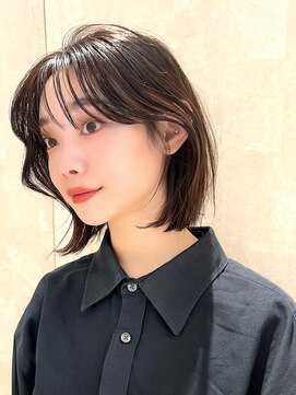 アフロートリノ(AFLOAT Leino) 【修】20代30代40代◎透明感カラー×韓国切りぱなしボブ