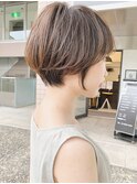 ショートボブ髪型30代40代50代前髪あり前髪なし面長丸顔【荒牧】