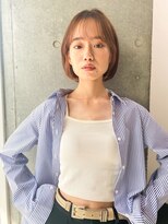 アンバー 池袋(amber)&nbsp;ふんわりボブ/オレンジベージュ/縮毛矯正[池袋駅]