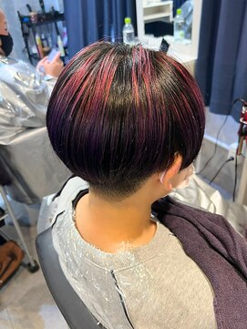 ファブ(fab) 個性的/デザインカラー/レッド/ハイライト