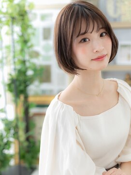 カバーヘア ブリス 戸田公園西口店(COVER HAIR bliss) シースルーバング前下がりボブショートh3戸田公園20代30代40代