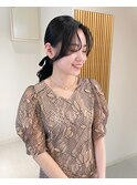 【hinari】＃お呼ばれヘア ＃センターパートヘアアレンジ